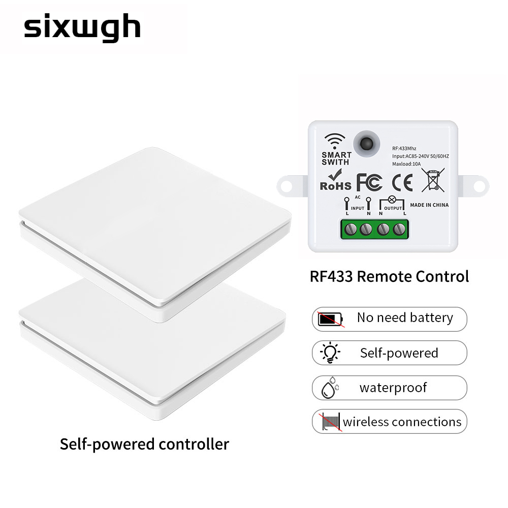 Home Automation Diy - Sixwgh interruptor sem fio inteligente rf433mhz
